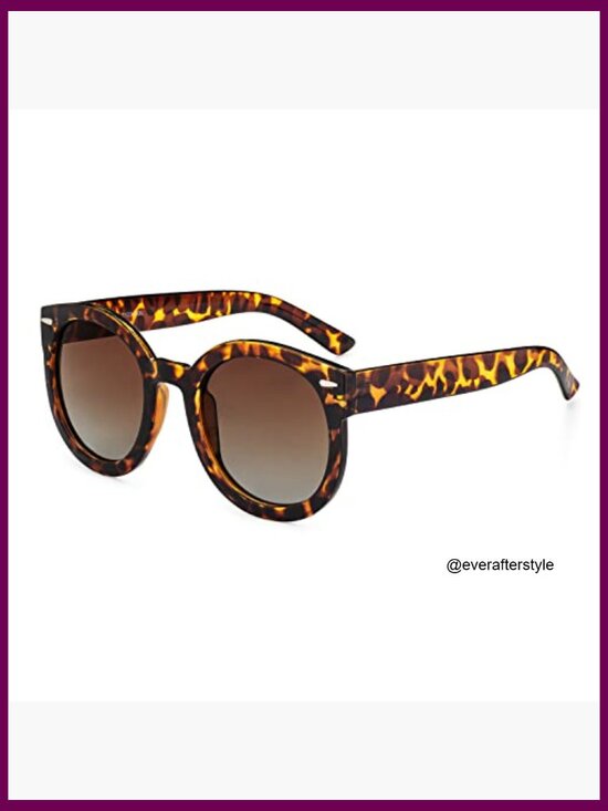 Polarized Retro Round Oversized Sunglasses Plastic Frame main image 6